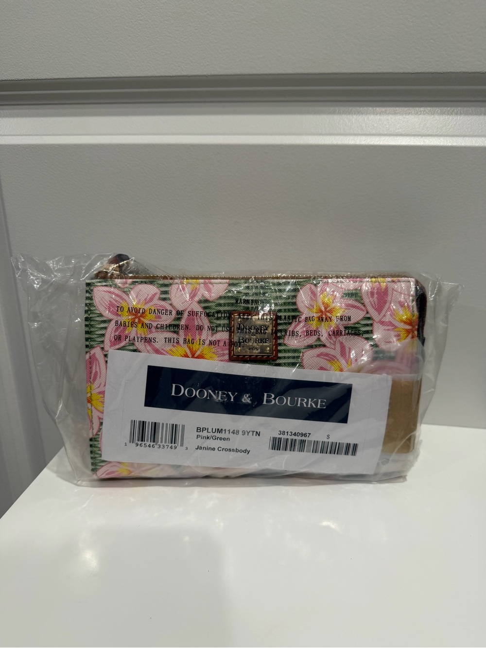 Dooney and Bourke Plumeria Janine Crossbody Bag, Brand New with Tags